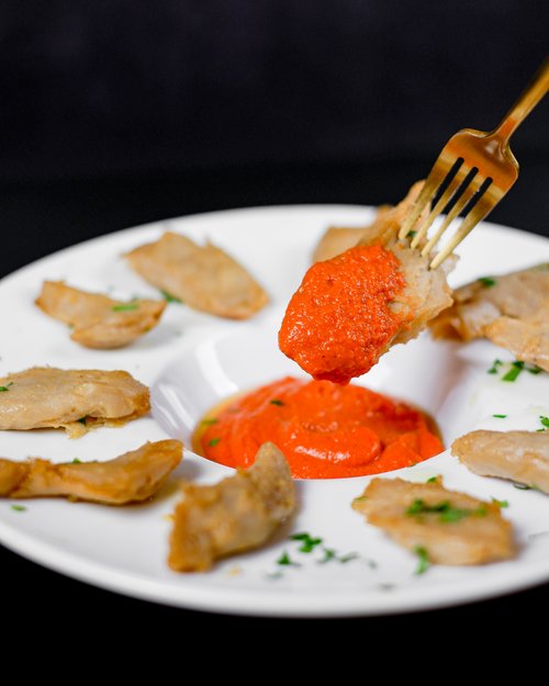 J-Spec's Next Meats Plant-based Chicken Romesco by KK Chote